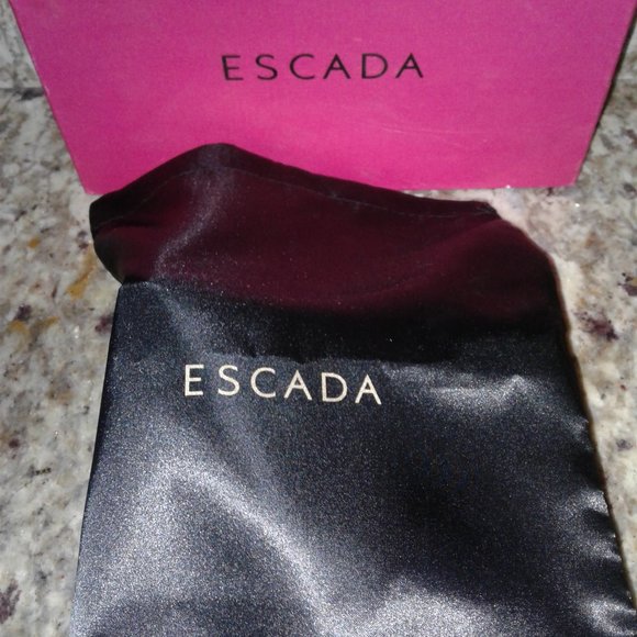 Escada Satin Red Ankle Sandals - Picture 4 of 6